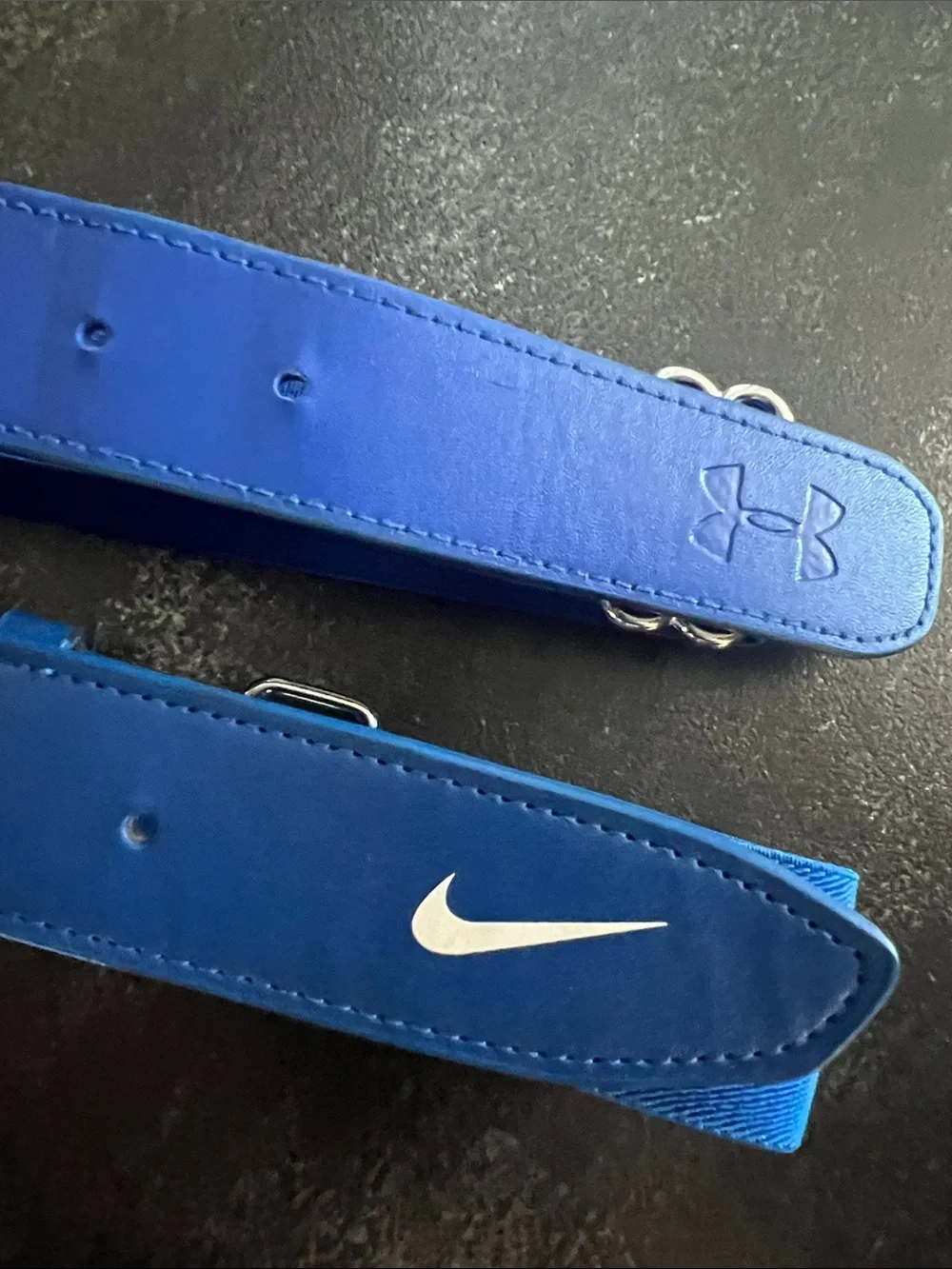 Nike Youth Bright Blue Athletic Belt with Silver Buckle